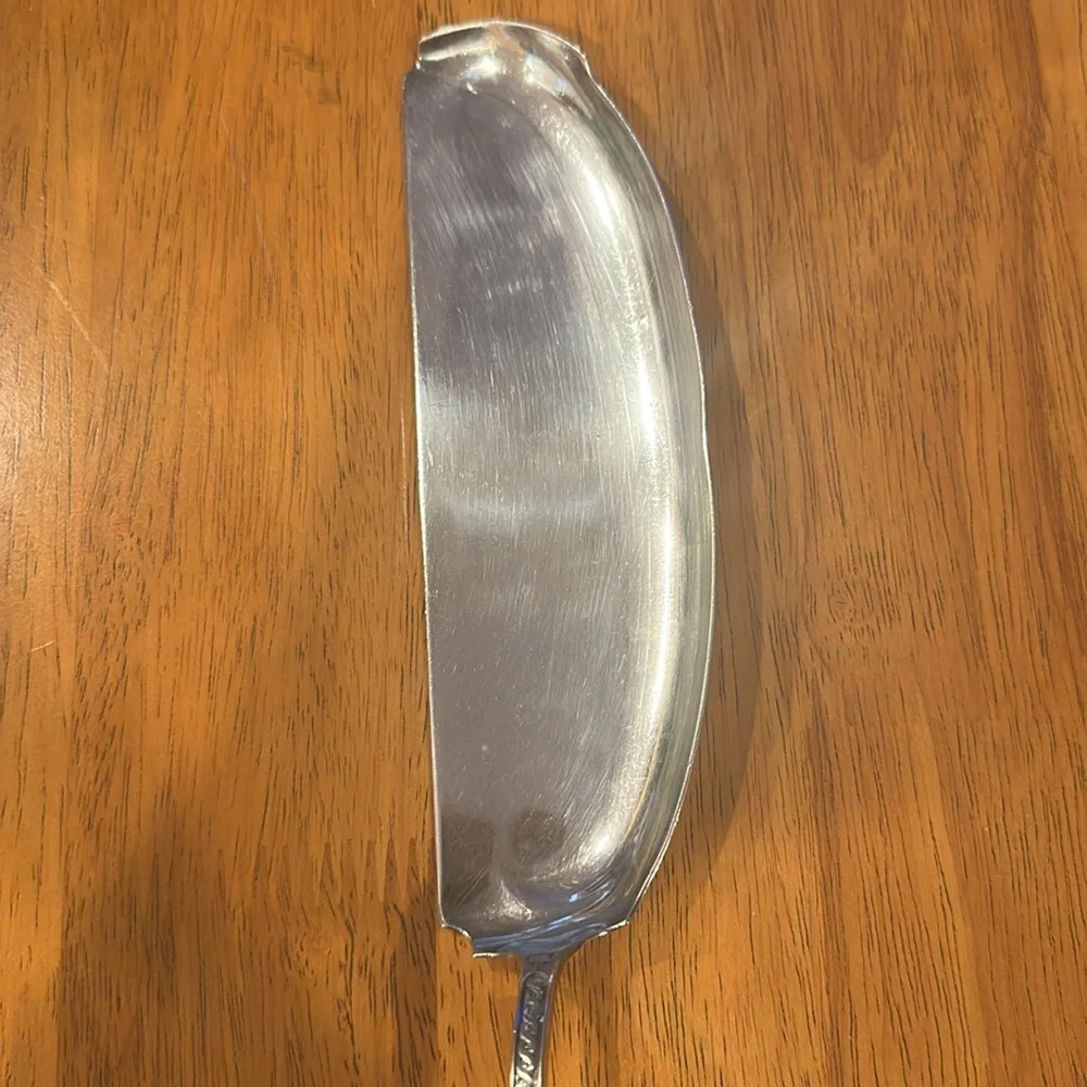 Gorham Co silver plated large fish serving spoon. PAV engraved - Picture 4 of 8